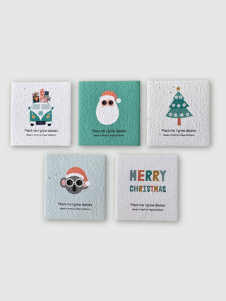 Plantable Christmas Gift Tags - Set of 5 Mini Cards