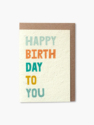 Set of 5 plantable Birthday cards