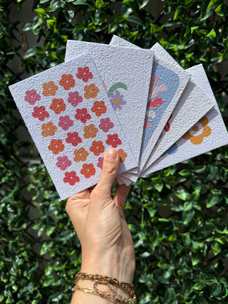 Set of 5 plantable cards - Flowers and love - Save 20%