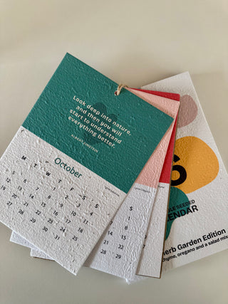 [Pre-order now! Ships from 07 NOV] Plantable seeded calendar - The Herb Garden Edition
