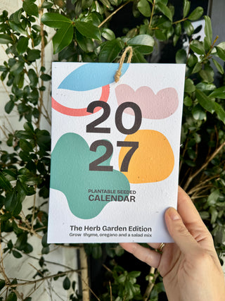 Plantable seeded calendar - The Herb Garden Edition