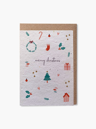 Set of 5 plantable Christmas cards