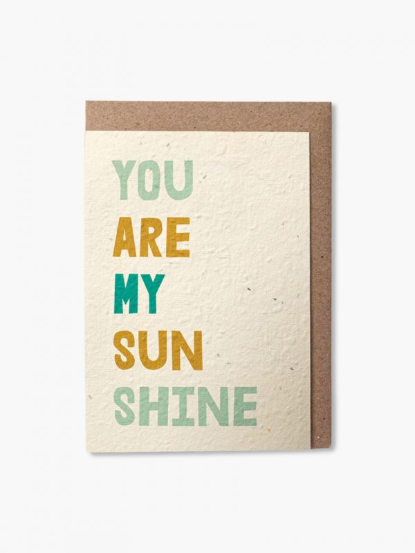 You are my sunshine plantable card