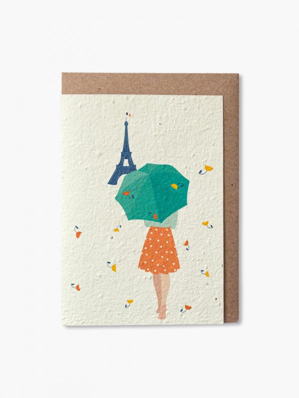 Paris Eiffel Tower plantable card