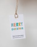 Merry Christmas seeded gift tag