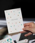 Colourful stars printed Christmas plantable card