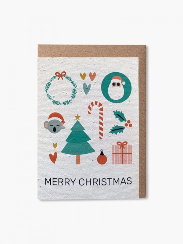 Joys of Christmas plantable card