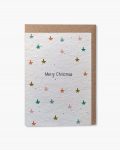 Merry Christmas stars plantable card