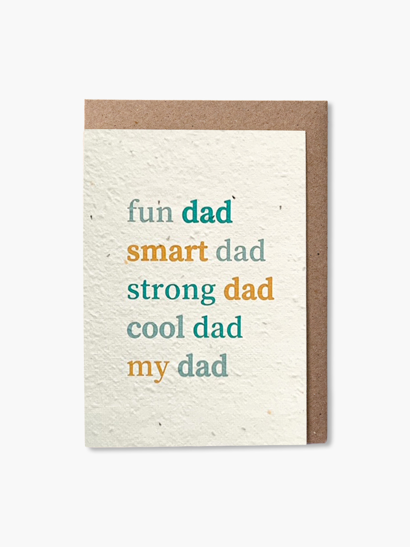 Fun dad Fathers day plantable card Paper and Bloom